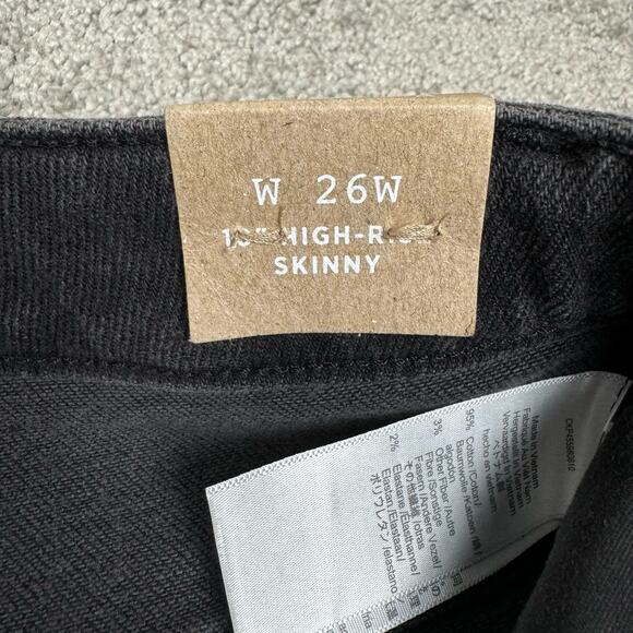 NWT Madewell High Rise Skinny Jeans 26W Black Starkey Wash Denim Plus Stretchy - Picture 8 of 16